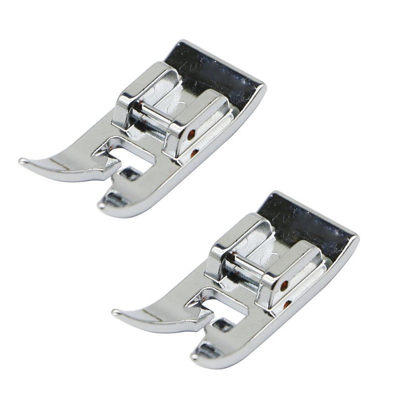 Stormshopping 2 Pieces Zig Zag, Straight Stitch Presser Foot Universal General Purpose Zigzag Snap On Foot for Singer, Brother, Janome, Kenmore, Babylock, Toyota, Etc Domestic Sewing Machines - Image 1
